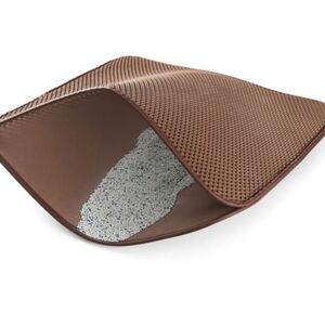 24x18 Inch Brown Cat Litter Mat with Textured Top (45)